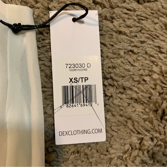 NWT DEX Ivory Oversized Sleeveless Blouse XS - Picture 8 of 9